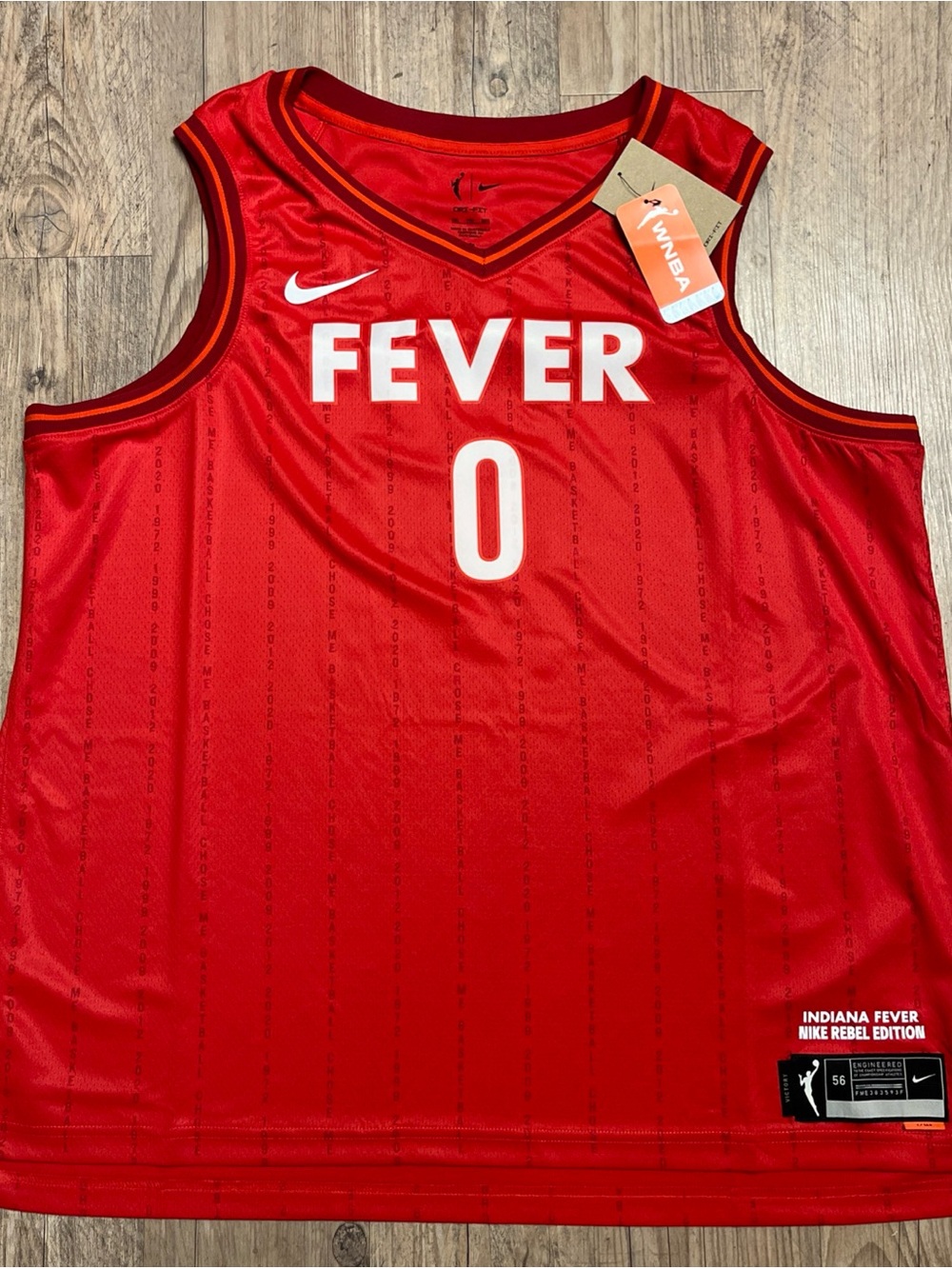 NWT Nike Indiana Fever Kelsey Mitchell WNBA Rebel Edition Jersey Womens Size 2XL